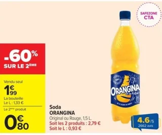 Soda Orangina Original ou Rouge