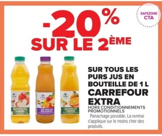 Purs jus en bouteille Carrefour Extra