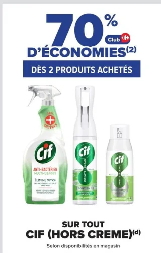 SUR TOUT CIF (HORS CREME)
