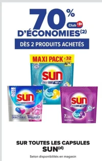 SUR TOUTES LES CAPSULES SUN