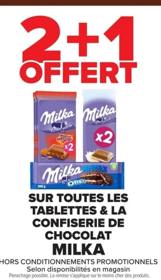 Tablettes et confiseries de chocolat Milka