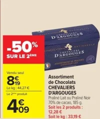 Assortiment de Chocolats CHEVALIERS D'ARGOUGES