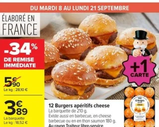 12 Burgers apéritifs cheese