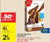 Céréales Spécial K KELLOGG'S Chocolat Noir ou Chocolat au Lait