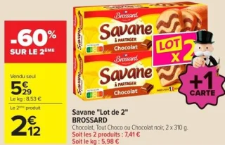 Savane "Lot de 2" BROSSARD Chocolat, Tout Choco ou Chocolat noir