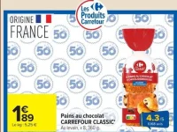 Pains au chocolat CARREFOUR CLASSIC' Au levain