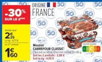 Mousse CARREFOUR CLASSIC'