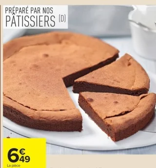 Fondant au chocolat 6/8 parts