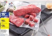 Viande bovine : pièce à fondue et/ ou à brochette