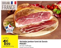 Véritable jambon fumé de Savoie PEGUET