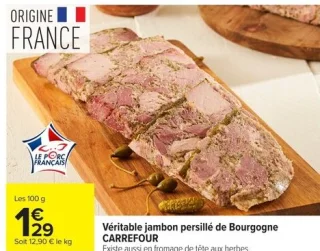 Véritable jambon persillé de Bourgogne CARREFOUR