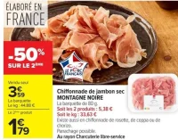 Chiffonnade de jambon sec MONTAGNE NOIRE