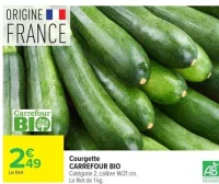 Courgette CARREFOUR BIO