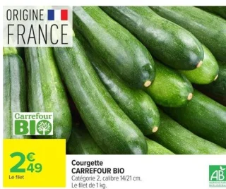 Courgette CARREFOUR BIO