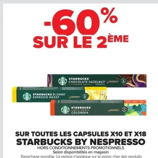 Starbucks by Nespresso capsules x10 et x18
