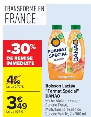 Boisson Lactée "Format Spécial" DANAO