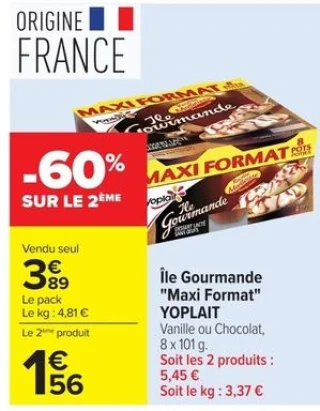 Île Gourmande "Maxi Format" YOPLAIT