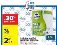 Essuie-tout Maxi Roll CARREFOUR ESSENTIAL