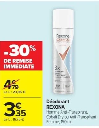 Déodorant REXONA