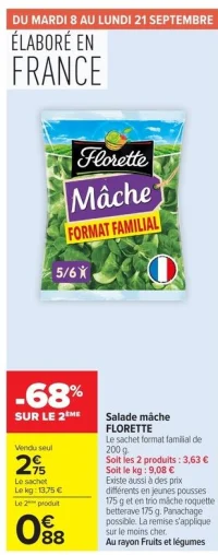 Salade mâche Florette