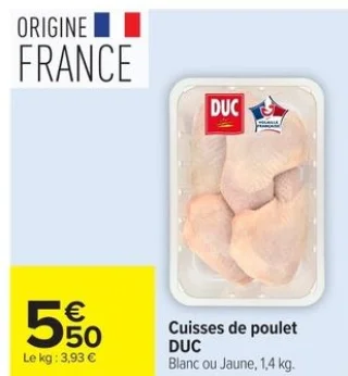 Cuisses de poulet DUC