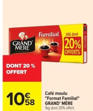 Café moulu "Format Familial" GRAND' MÈRE