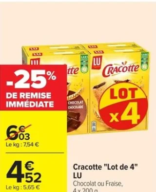 Cracotte "Lot de 4" LU