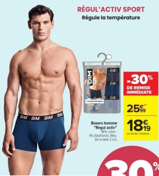 Boxers homme "Regul activ" DIM