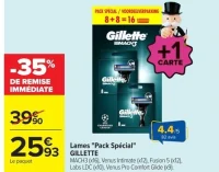 Lames "Pack Spécial" GILLETTE MACH3