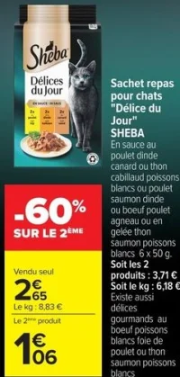 Sachet repas pour chats "Délice du Jour" SHEBA