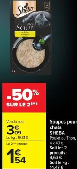 Soupes pour chats SHEBA