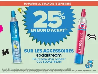 Accessoires Sodastream pour l'achat d'un cylindre CO2