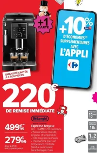 DeLonghi Espresso broyeur ECAM13.123B Compacte