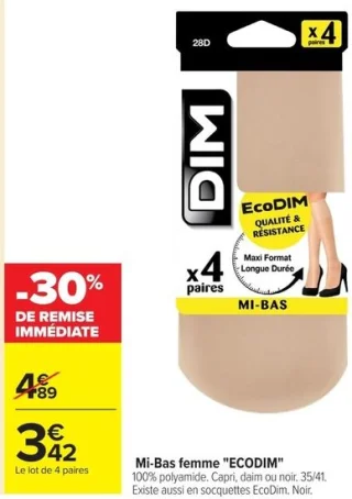 Mi-Bas femme Ecodim DIM