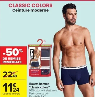 Boxers homme "classic colors" DIM