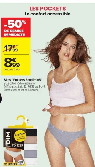 Slips "Pockets Ecodim x5" DIM