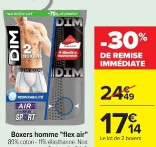 Boxers homme "flex air" DIM