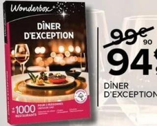 Coffret Cadeau Wonderbox Dîner d'Exception