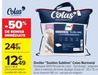 Oreiller "Soutien Sublime" Colas Normand