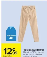 Pantalon Twill femme