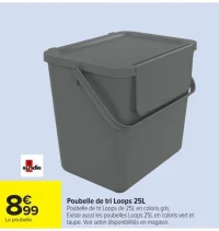Poubelle de tri Loops 25L Sundis