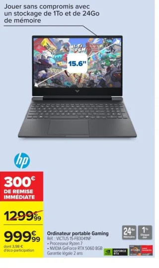 Ordinateur portable Gaming HP VICTUS 15-FB3041NF