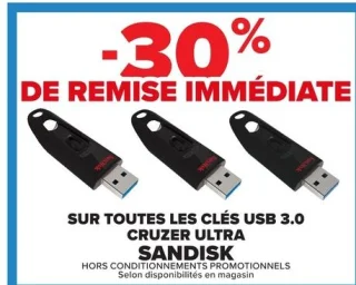 Clés USB 3.0 Cruzer Ultra Sandisk