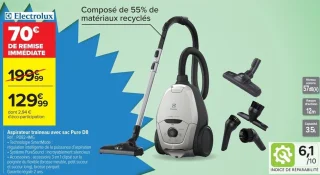 Aspirateur traineau avec sac Pure D8 Electrolux