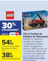 Lego City le Camion de Pompier de l'Aéroport