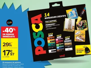 14 marqueurs de peinture Posca