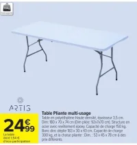 Table Pliante multi-usage Artis