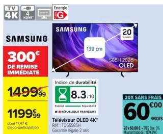 Téléviseur OLED 4K Samsung TQ55S85H