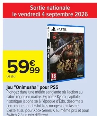 Jeu "Onimusha" pour PS5