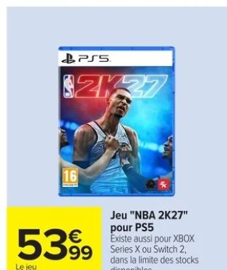 Jeu "NBA 2K27" pour PS5